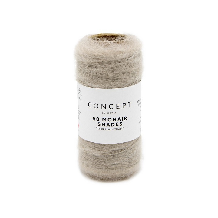 50 Mohair Shades gris clair nacré