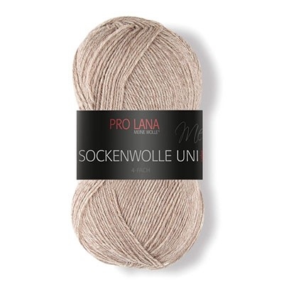 Sockenwolle uni tan